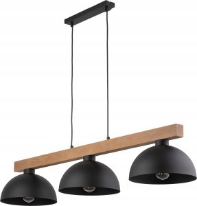 Lampa wisząca TKKRYWULT Tk Lighting Oslo 4710 lampa wisząca zwis 3x15W E27 czarna/drewniana 1