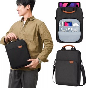 Torba Alogy Torba na laptopa/ iPada Pro Air/ tablet 11-13 cal męska damska Unisex Pasek na ramię etui futerał pokrowiec Alogy saszetka czarna 18
