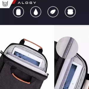 Torba Alogy Torba na laptopa/ iPada Pro Air/ tablet 11-13 cal męska damska Unisex Pasek na ramię etui futerał pokrowiec Alogy saszetka czarna 2