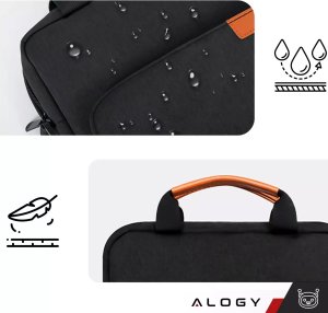 Torba Alogy Torba na laptopa/ iPada Pro Air/ tablet 11-13 cal męska damska Unisex Pasek na ramię etui futerał pokrowiec Alogy saszetka czarna 3