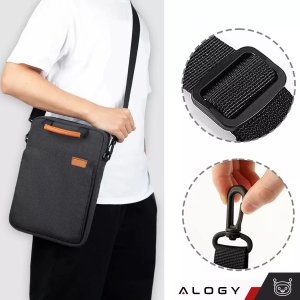 Torba Alogy Torba na laptopa/ iPada Pro Air/ tablet 11-13 cal męska damska Unisex Pasek na ramię etui futerał pokrowiec Alogy saszetka czarna 6