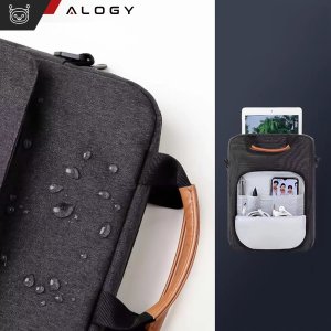 Torba Alogy Torba na laptopa/ iPada Pro Air/ tablet 11-13 cal męska damska Unisex Pasek na ramię etui futerał pokrowiec Alogy saszetka czarna 10