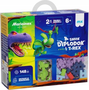 Marioinex Marioinex Wafle Mini Smok Diplodok i T-Rex klocki konstrukcyjne 148 el 1