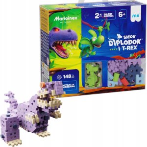 Marioinex Marioinex Wafle Mini Smok Diplodok i T-Rex klocki konstrukcyjne 148 el 3