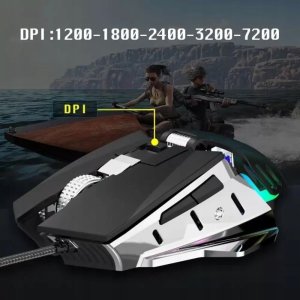 Mysz . FOREV MYSZ PRZEWODOWA MECHANICZNA PODSWIETLANA GAMING FV-507 4