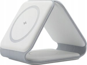 Ładowarka . ECOBOX ŁADOWARKA MAGSAFE BEZPRZEWODOWA BIAŁY 3w1 15W 2
