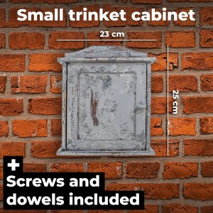 Snowsport Szara skrzynka na klucze Wandbox z 6 haczykami, malowana w stylu retro vintage loft, industrialnym 2