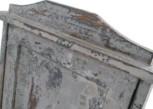 Snowsport Szara skrzynka na klucze Wandbox z 6 haczykami, malowana w stylu retro vintage loft, industrialnym 7