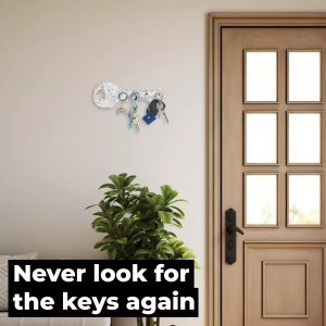 Snowsport Wieszak Klucz Biały z 4 Haczykami na klucze 3