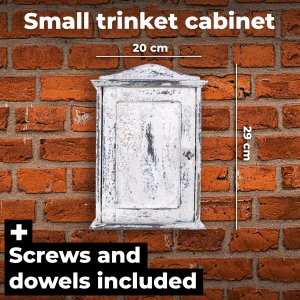 Snowsport Biała skrzynka na klucze Wandbox z 6 haczykami, malowana w stylu retro vintage loft, industrialnym 2