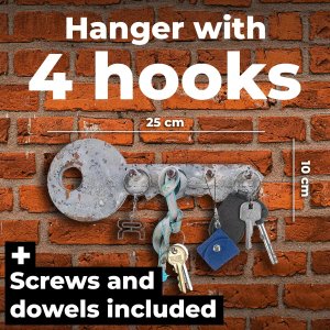 Snowsport Wieszak Klucz Szary z 4 Haczykami na klucze 2