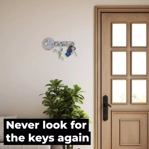 Snowsport Wieszak Klucz Szary z 4 Haczykami na klucze 3