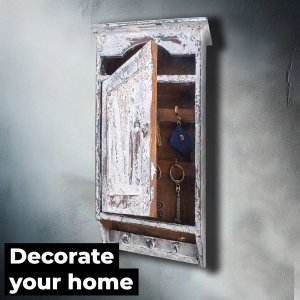 Snowsport Biała Szafka na klucze Szafka na klucze z 6 haczykami wewnętrznymi + 3 haczyki zewnętrzne 4