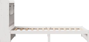 vidaXL Łóżko z regałem, bez materaca, białe, 75x190 cm, sosnowe 7