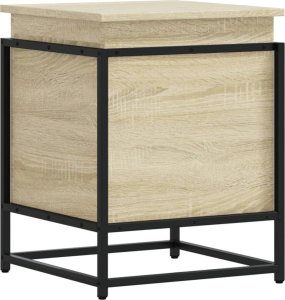 vidaXL Skrzynia z pokrywą, dąb sonoma, 40x40x51,5 cm 2