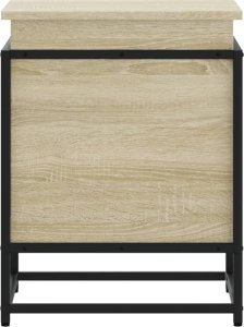 vidaXL Skrzynia z pokrywą, dąb sonoma, 40x40x51,5 cm 4