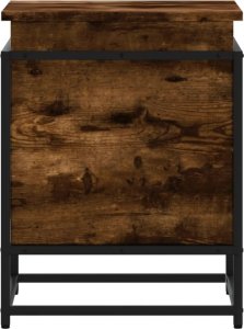 vidaXL Skrzynia z pokrywą, przydymiony dąb, 40x40x51,5 cm 4