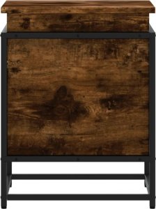 vidaXL Skrzynia z pokrywą, przydymiony dąb, 40x40x51,5 cm 5