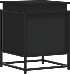 vidaXL Skrzynia z pokrywą, czarna, 40x40x51,5 cm 2