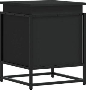 vidaXL Skrzynia z pokrywą, czarna, 40x40x51,5 cm 6