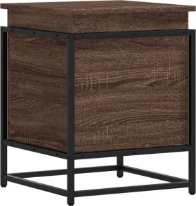 vidaXL Skrzynia z pokrywą, brązowy dąb, 40x40x51,5 cm 2