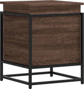 vidaXL Skrzynia z pokrywą, brązowy dąb, 40x40x51,5 cm 6