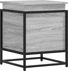 vidaXL Skrzynia z pokrywą, szary dąb sonoma, 40x40x51,5 cm 2