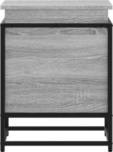 vidaXL Skrzynia z pokrywą, szary dąb sonoma, 40x40x51,5 cm 4