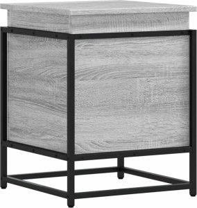vidaXL Skrzynia z pokrywą, szary dąb sonoma, 40x40x51,5 cm 6
