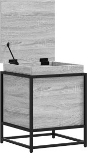 vidaXL Skrzynia z pokrywą, szary dąb sonoma, 40x40x51,5 cm 7