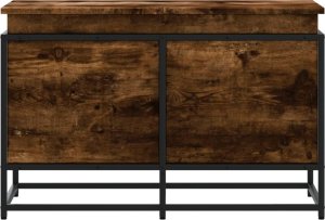 vidaXL Skrzynia z pokrywą, przydymiony dąb, 80x40x51,5 cm 4