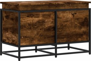 vidaXL Skrzynia z pokrywą, przydymiony dąb, 80x40x51,5 cm 6