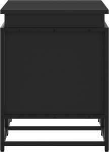 vidaXL Skrzynia z pokrywą, czarna, 80x40x51,5 cm 5