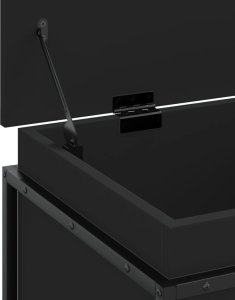 vidaXL Skrzynia z pokrywą, czarna, 80x40x51,5 cm 8