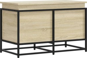 vidaXL Skrzynia z pokrywą, dąb sonoma, 80x40x51,5 cm 2