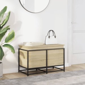 vidaXL Skrzynia z pokrywą, dąb sonoma, 80x40x51,5 cm 3