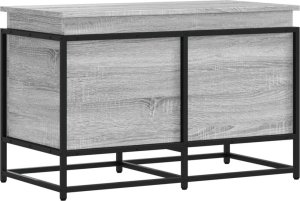 vidaXL Skrzynia z pokrywą, szary dąb sonoma, 80x40x51,5 cm 2