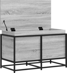 vidaXL Skrzynia z pokrywą, szary dąb sonoma, 80x40x51,5 cm 7