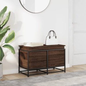 vidaXL Skrzynia z pokrywą, brązowy dąb, 80x40x51,5 cm 3