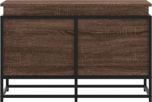 vidaXL Skrzynia z pokrywą, brązowy dąb, 80x40x51,5 cm 4