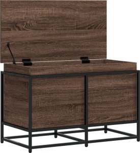 vidaXL Skrzynia z pokrywą, brązowy dąb, 80x40x51,5 cm 7