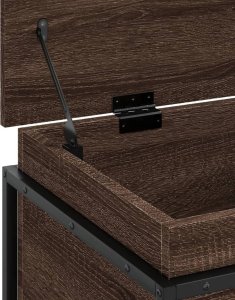 vidaXL Skrzynia z pokrywą, brązowy dąb, 80x40x51,5 cm 8