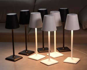 Lampa stołowa Techly Techly Bezprzewodowa lampka LED stołowa dotykowa biała 3