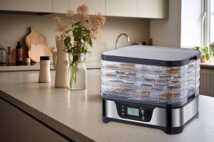 Suszarka LTC Suszarka do grzybów, warzyw, owoców, mięsa LTC metalowa 5 tacek z wyświetlaczem 380W 2