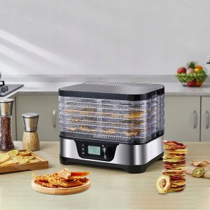 Suszarka LTC Suszarka do grzybów, warzyw, owoców, mięsa LTC metalowa 5 tacek z wyświetlaczem 380W 7