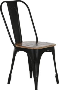 Home ESPRIT Krzesło do Jadalni Home ESPRIT Czarny Ceimnobrązowy Drewno Metal 48 x 55 x 92 cm 1