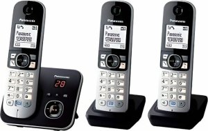 Telefon stacjonarny Panasonic Telefon Bezprzewodowy Panasonic KX-TG6823 Biały Czarny Czarny/Srebrzysty 1