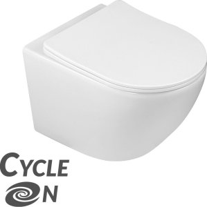 Miska WC Laveo LAVEO Desna CycleOn - miska ustępowa wisząca bezkołnierzowa z deską 1