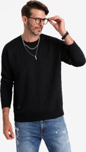 Ombre Męska bluza RELAXED FIT z tłoczonymi literami  czarna V1 OM-SSNZ-0164 XXL 2