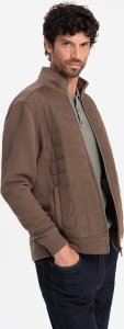 Kurtka męska Ombre Lekka rozpinana męska kurtka z pikowanym przodem  brązowa V3 OM-JANP-0193 M 4